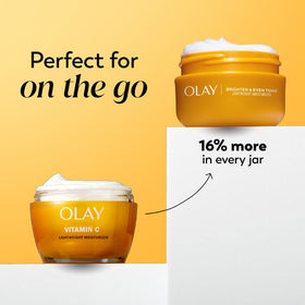 Olay cream texture close-up showing silky non-greasy finish and hydration