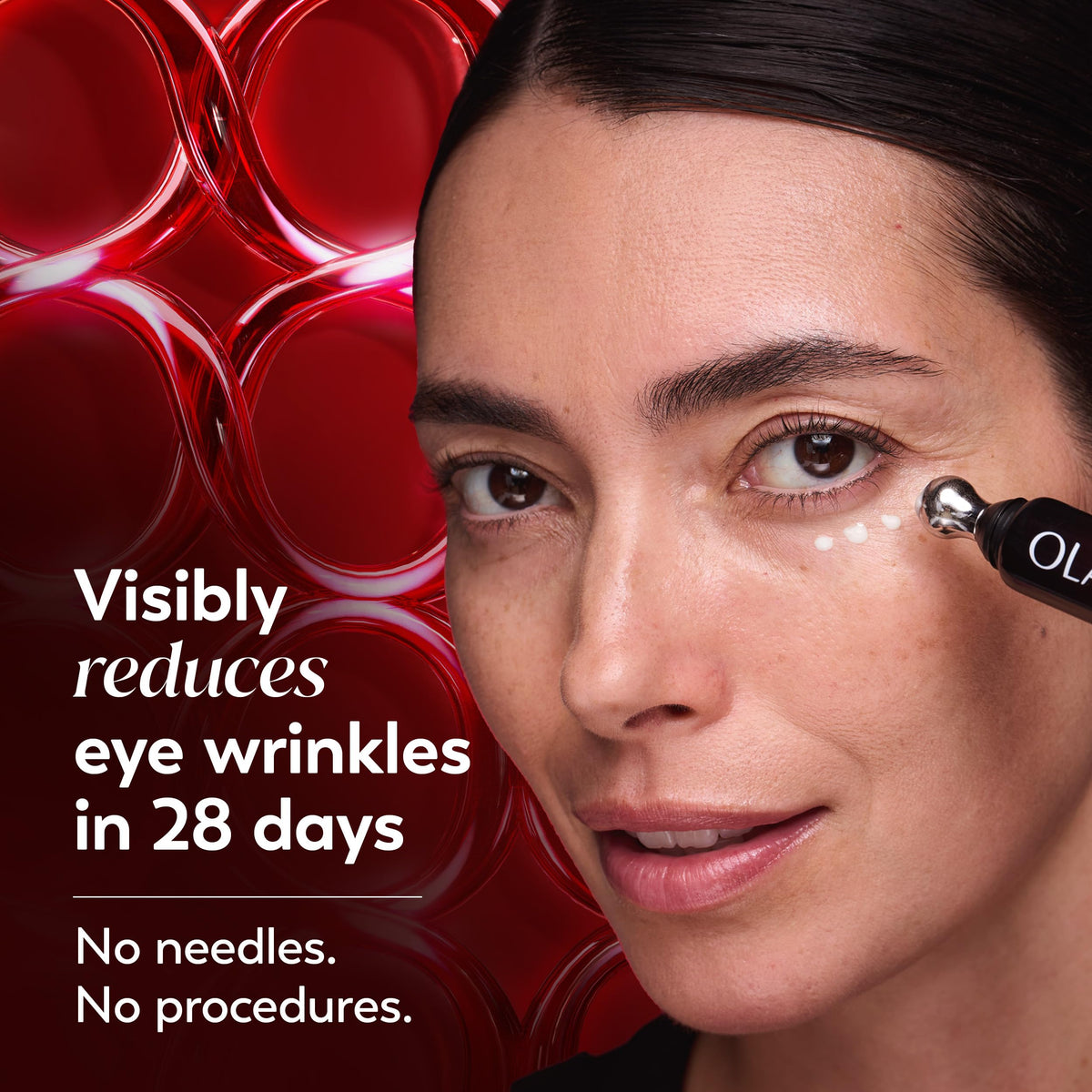 Olay Regenerist roller applicator close-up for gentle massage