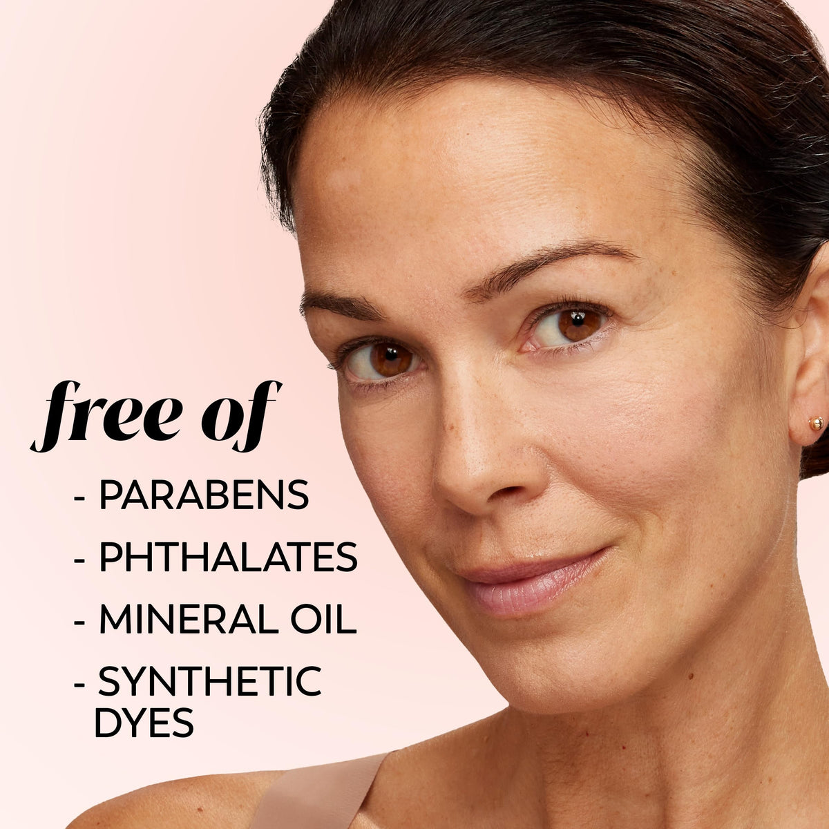 Olay applied under foundation showing smooth layering for makeup