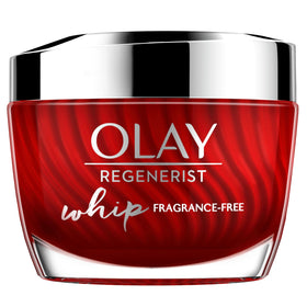 Olay Regenerist Whip front tube showing clean design and product benefits