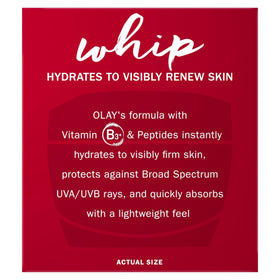 Olay Regenerist Whip used in a morning routine on model for lightweight coverage