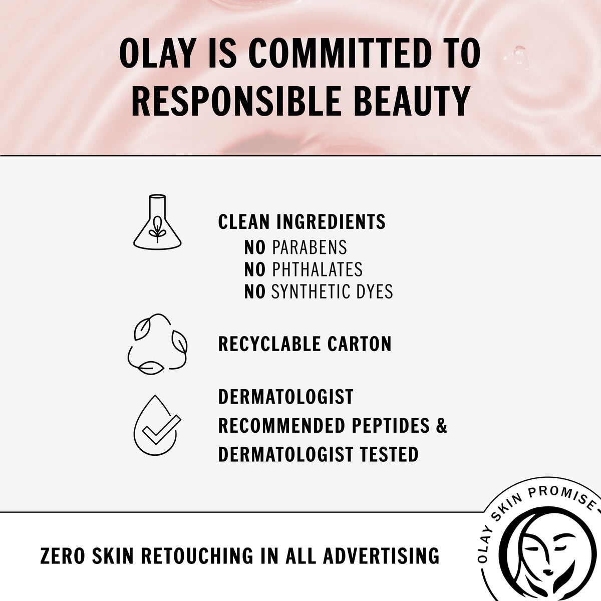 Olay Regenerist Whip next to ruler showing 1.7 oz size for travel convenience