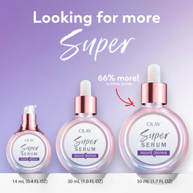 Olay before and after visual suggesting improved tone and reduced spots