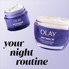 Olay cream on skin close-up showing hydrated smooth skin texture benefit