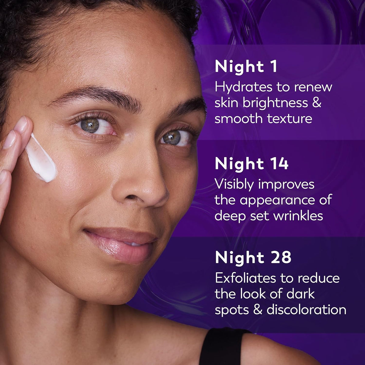 Olay ingredients visual focusing on peptides and retinol delivery benefits