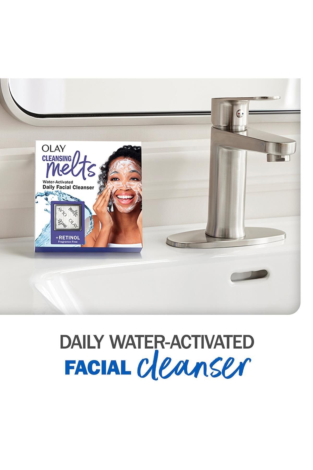 Olay pad close-up texture demonstrating creamy, microbubble lather