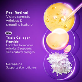 Olay retinol cream on palm demonstrating quick absorption and hydration