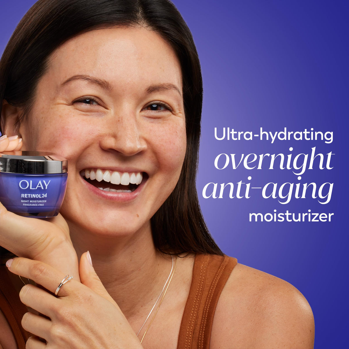Olay product label reading ingredients list and benefits for informed selection