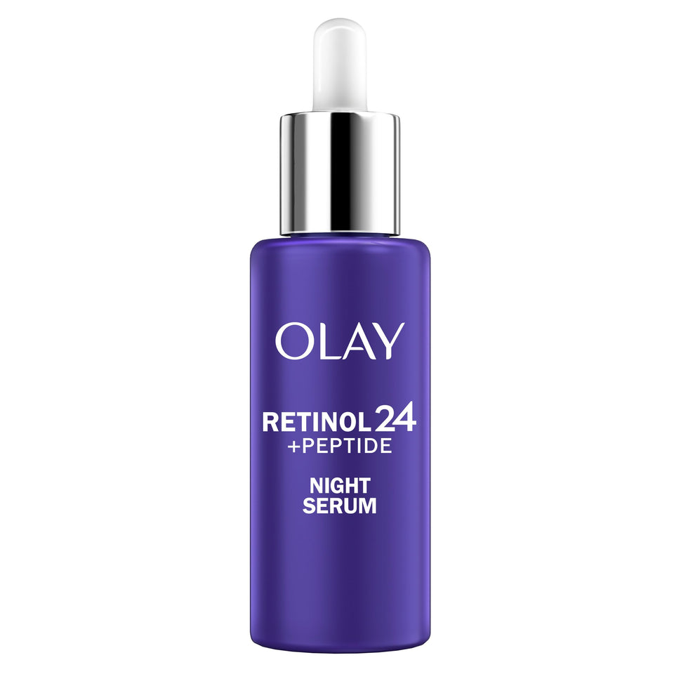 Olay Retinol 24 MAX front packaging showing bottle and label with clear benefits