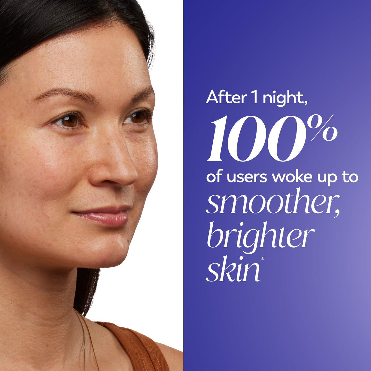 Olay jar on a nighttime vanity demonstrating evening routine placement