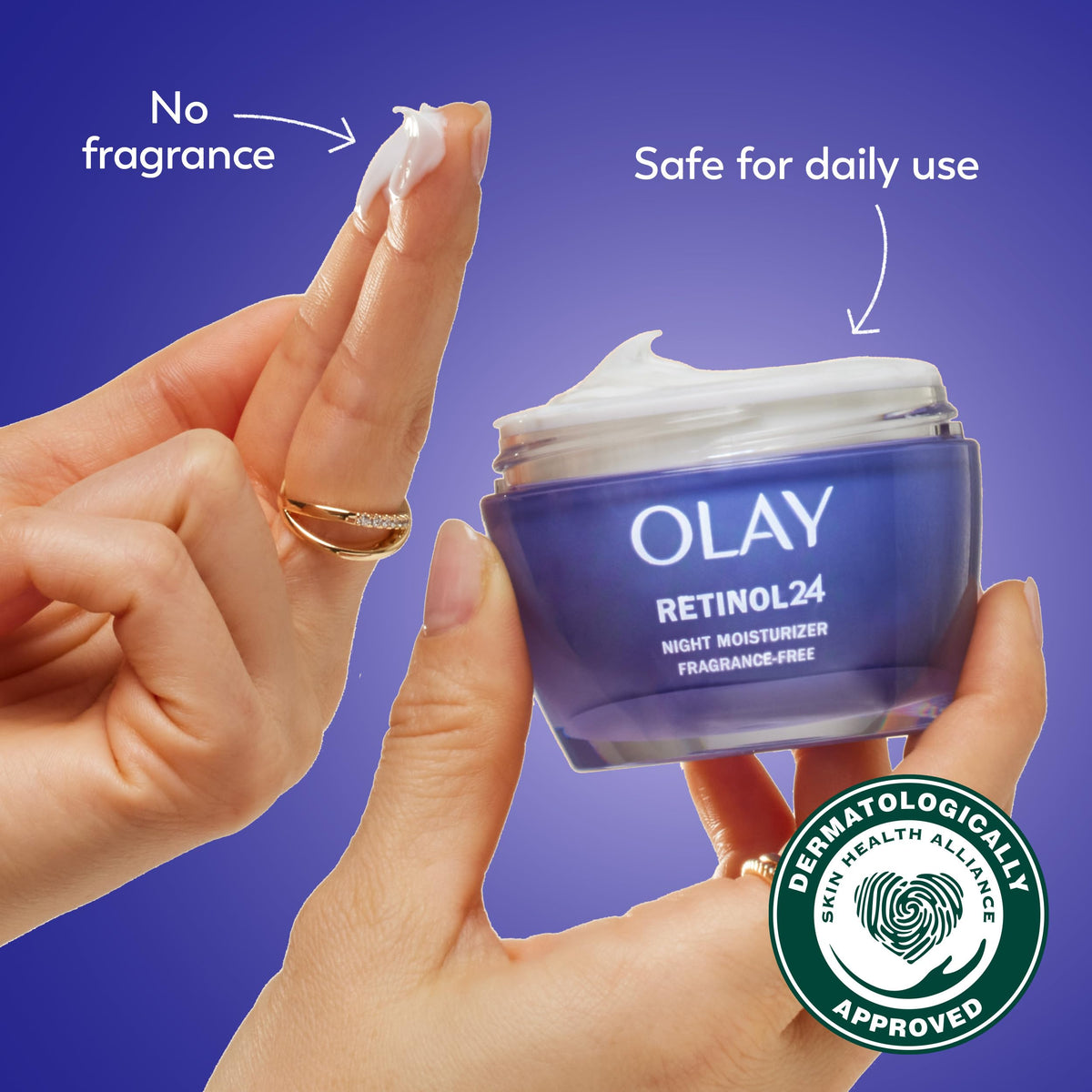 Olay travel bag with jar inside showing portability and convenience