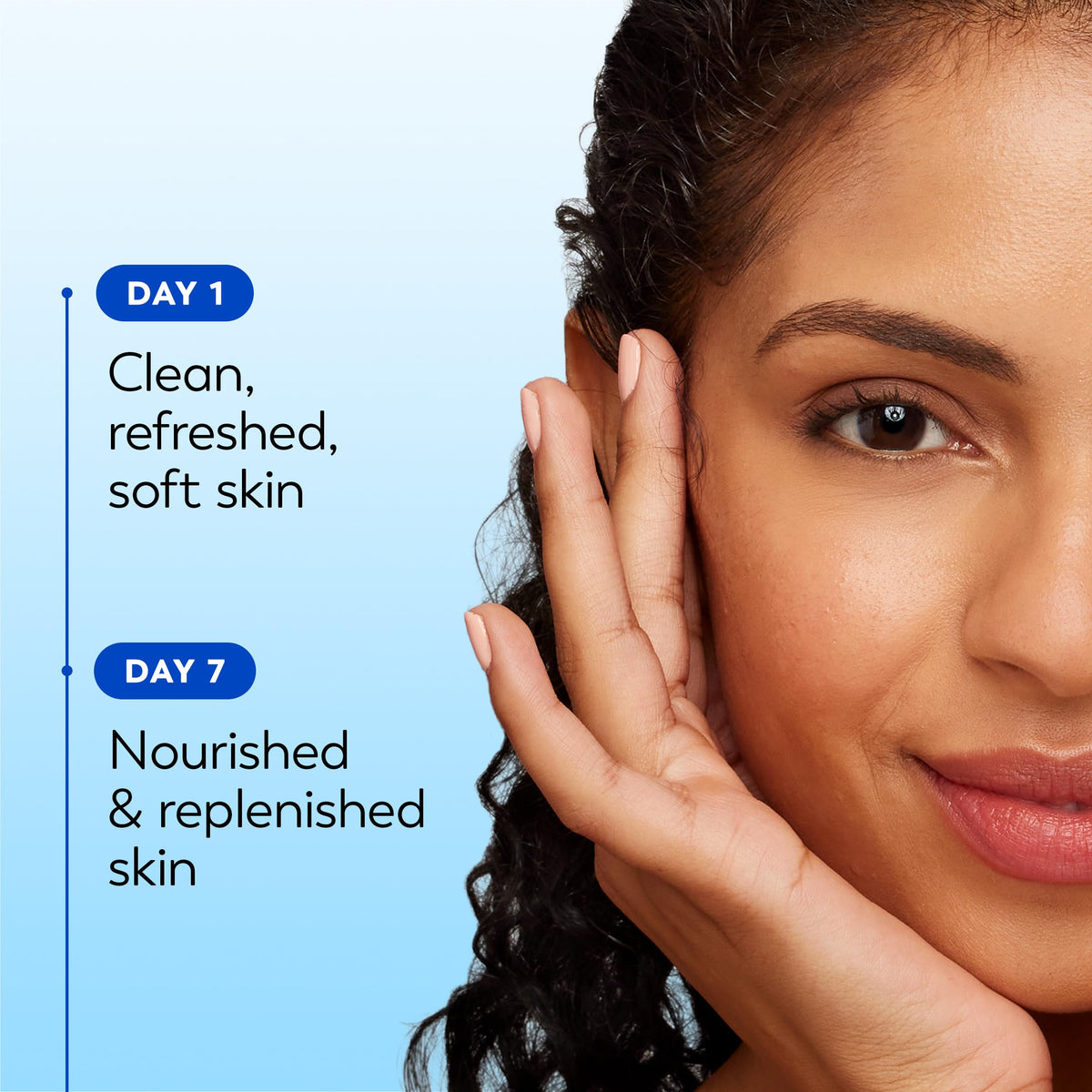 Olay wipe next to hand showing size and single-use scale benefit