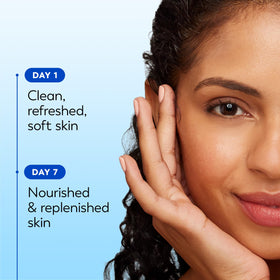 Olay wipe next to hand showing size and single-use scale benefit