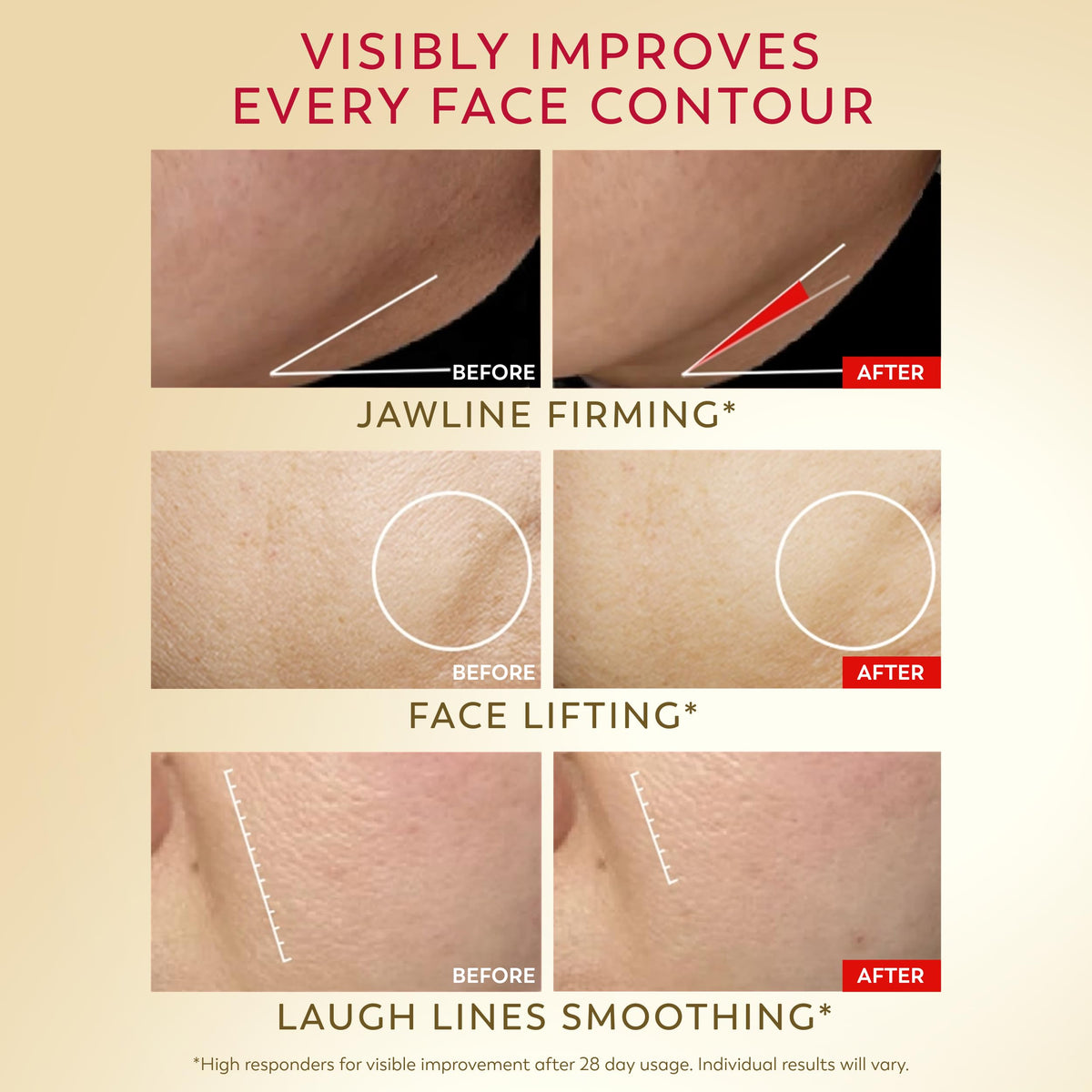 Olay Science applying cream to cheek for firming and smoothing effect