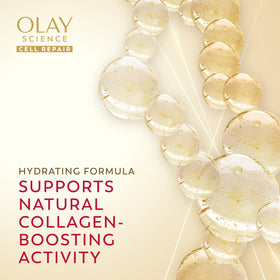 Olay Science lifestyle on bathroom counter conveying daily skincare ritual