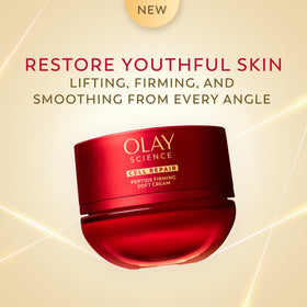 Olay Science cream swatch on hand demonstrating lightweight hydration