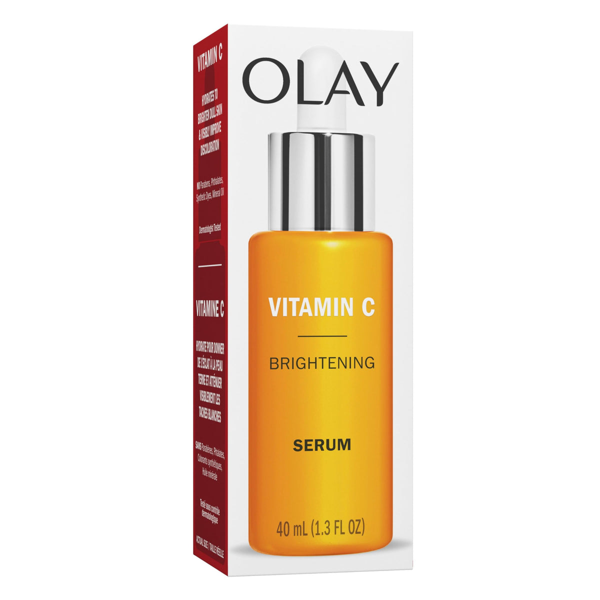 Olay before and after glow comparison showing brighter, more even skin
