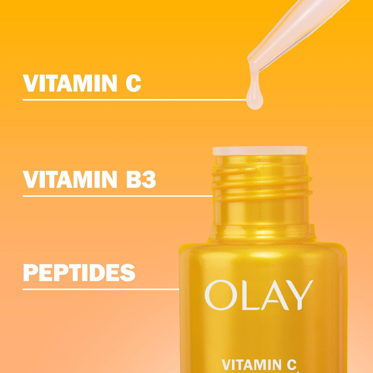 Olay serum drop on skin demonstrating fast absorption and matte finish