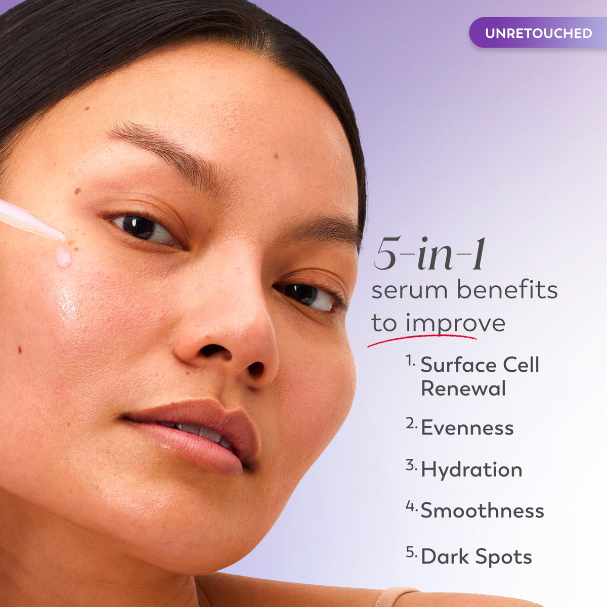 Olay close-up droplet texture highlighting fast absorption and hydration