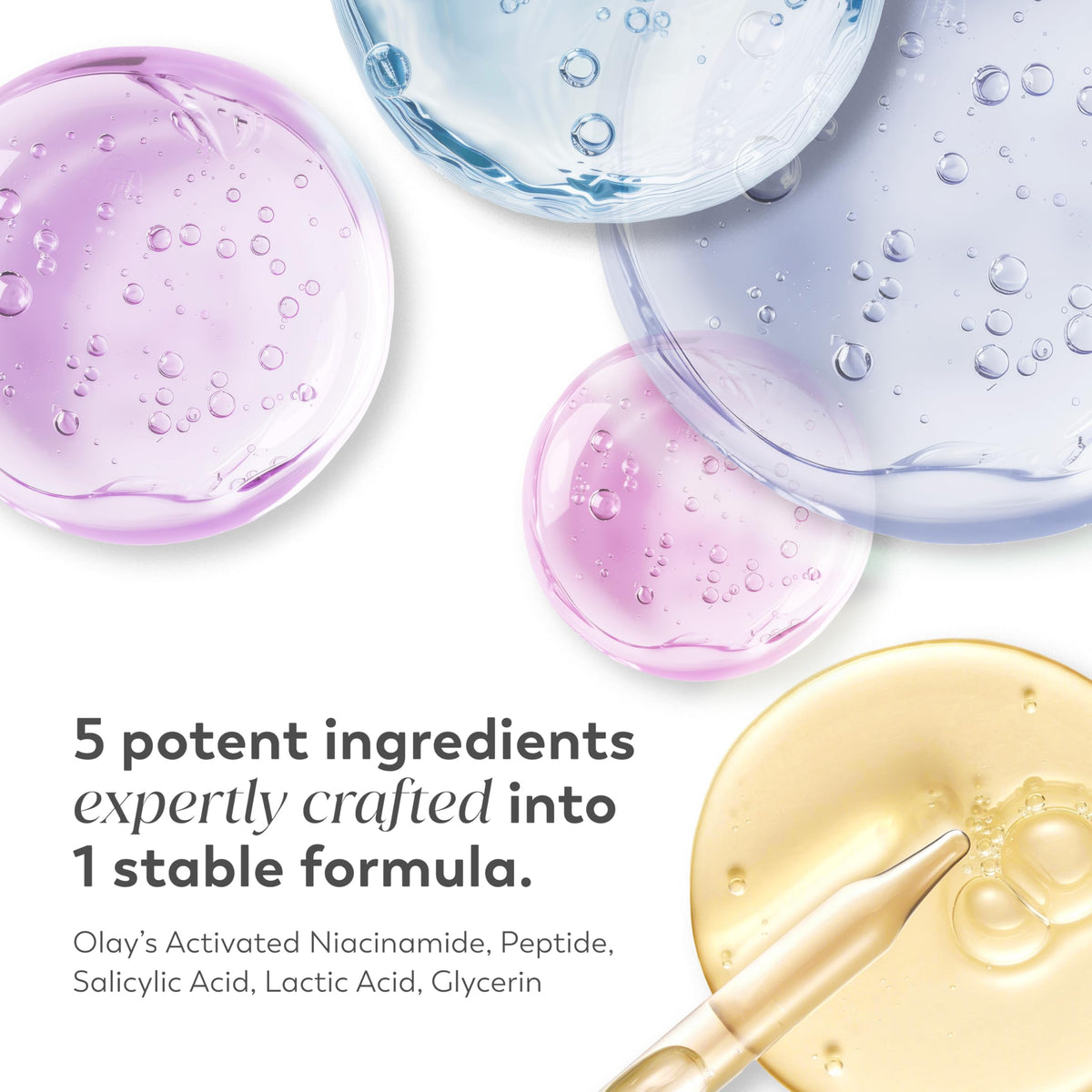 Olay serum pump dispensing lightweight texture for quick absorption