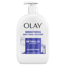 Olay size comparison next to a hand conveying the 16 oz volume benefit