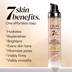 Olay label detail highlighting SPF 15 for everyday sun defense benefit