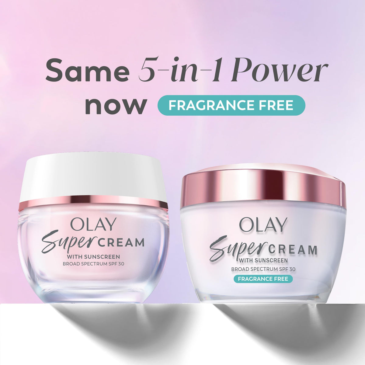 Olay Super Cream before-and-after skin texture improvement depiction