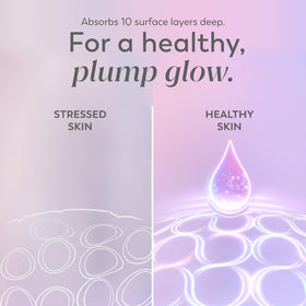 Before and after skin sample with Olay Super Serum showing visible texture improvement