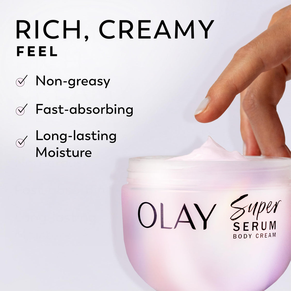 Olay jar next to ruler for scale showing 10 fl oz size and travel info