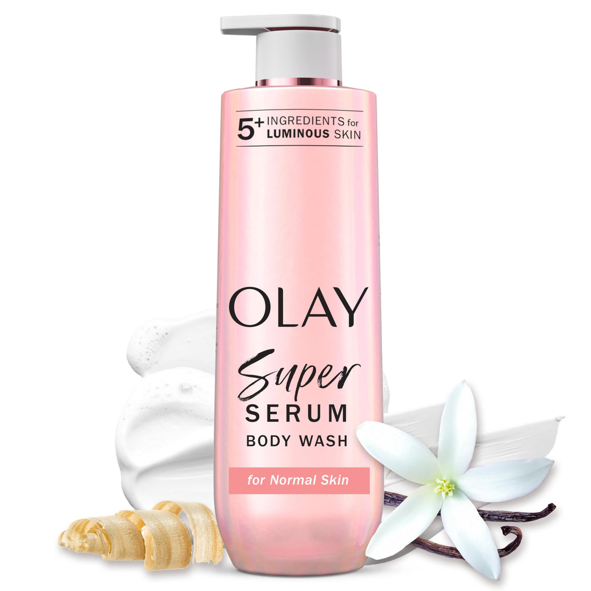 Olay front packaging showing product and 24hr hydration benefit
