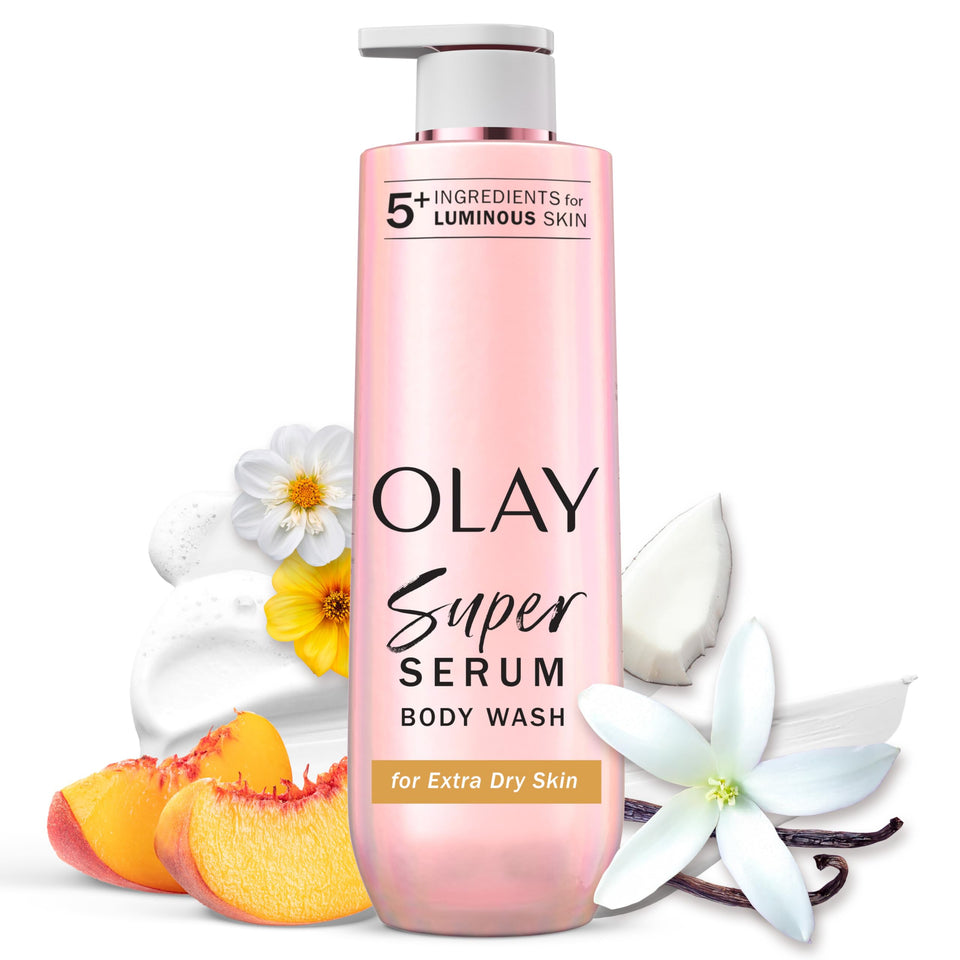 Olay front packaging showing bottle and branding for quick recognition and trust