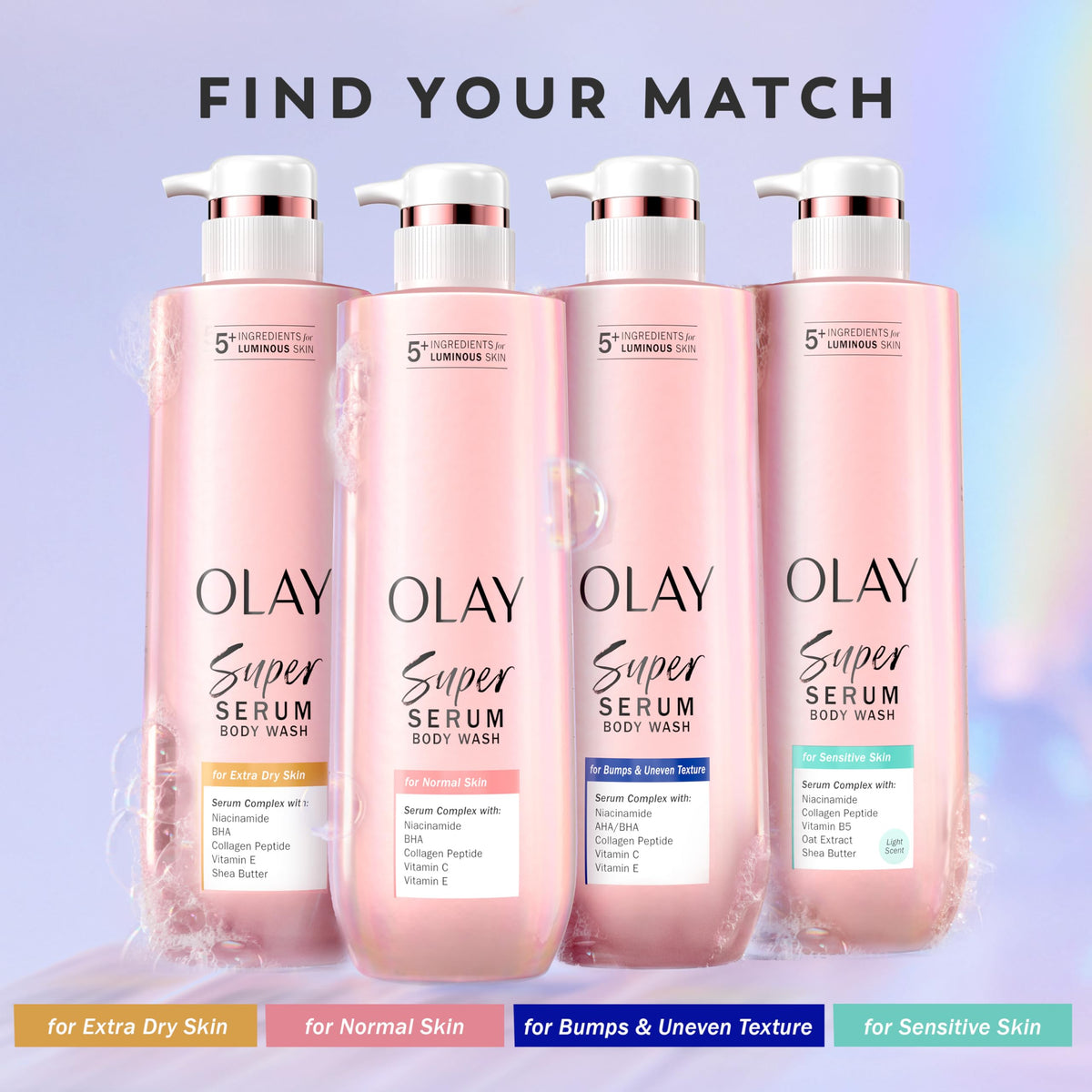 Olay shea butter and oats close-up showing soothing natural extracts