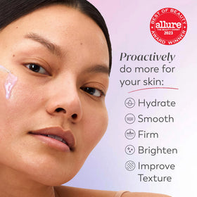 Olay Super Serum dropper dispensing clear serum for precise daily application benefit