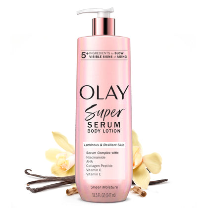 Olay front bottle showing full product and branding for clear shelf appeal