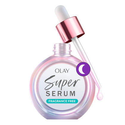 Olay Super Serum Night Repair front bottle showing label and size benefit