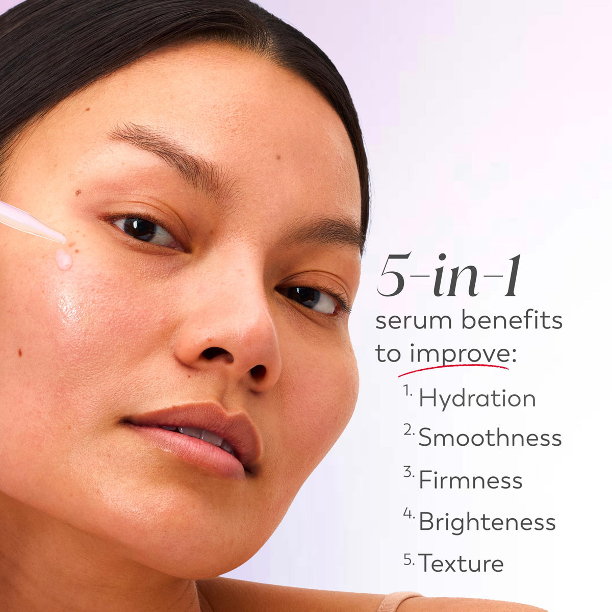 Olay super serum pump detail highlighting precise dispensing and mess-free use