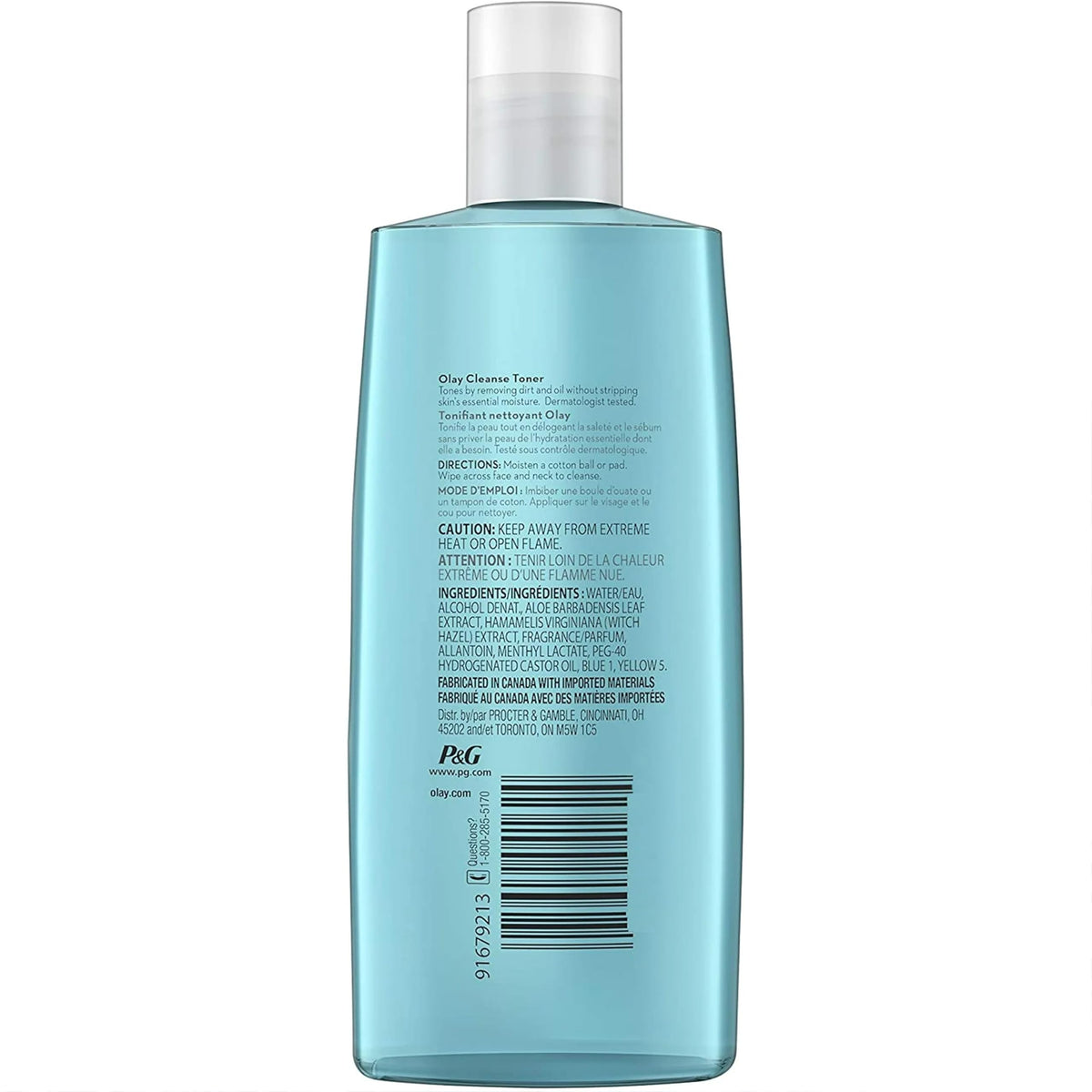 Olay toner texture poured on hand demonstrating lightweight, non-greasy feel