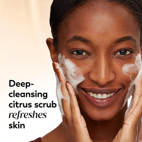 Olay Total Effects close-up of creamy scrub texture and exfoliant beads