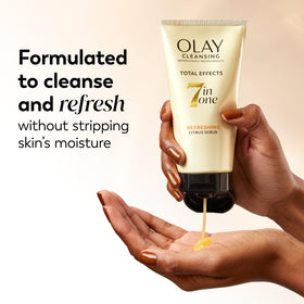 Olay Total Effects used in evening routine demonstrating gentle nightly cleanse