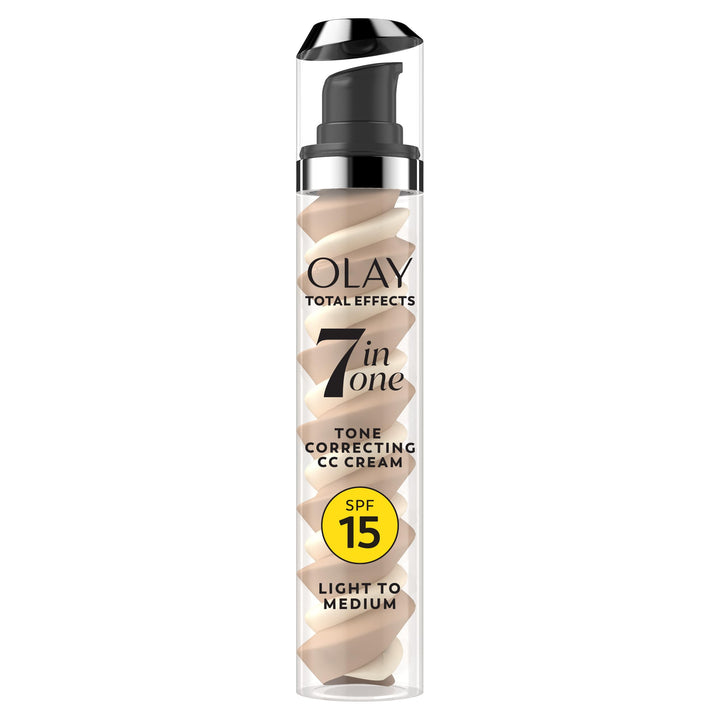 Olay Total Effects front packaging showing product and tone correcting benefit
