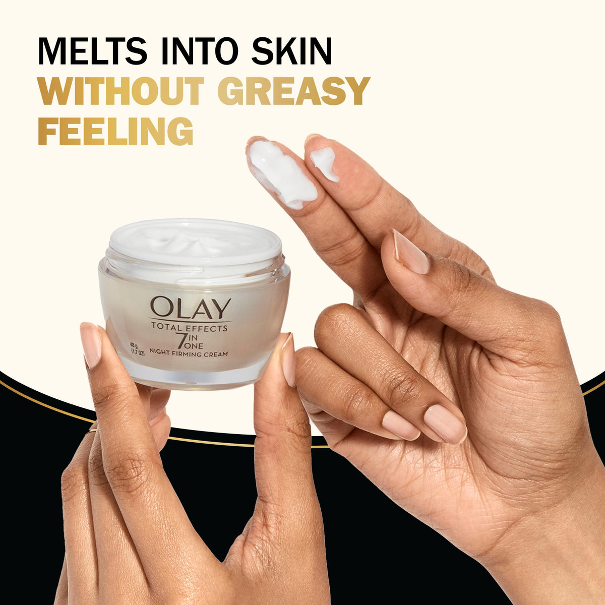 Olay Total Effects ingredients label detail showing product information and benefits