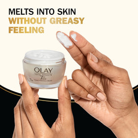 Olay Total Effects ingredients label detail showing product information and benefits