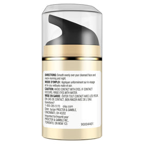 Olay Total Effects travel-ready tube in a toiletry bag for convenience