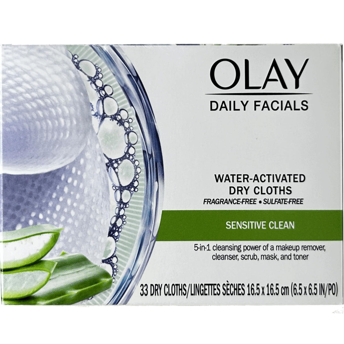 Olay cloth inside travel bag showing on-the-go skincare ease
