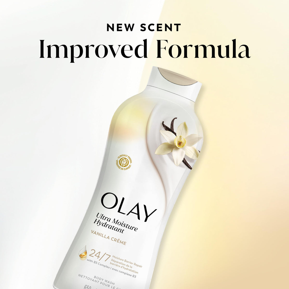 Smooth forearm after use showing Olay’s visibly softer skin results