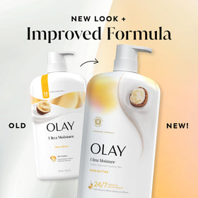 Olay paired with lotion illustrating post-shower moisture locking benefit