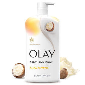 Olay front packaging showing 29 fl oz bottle and product name benefits