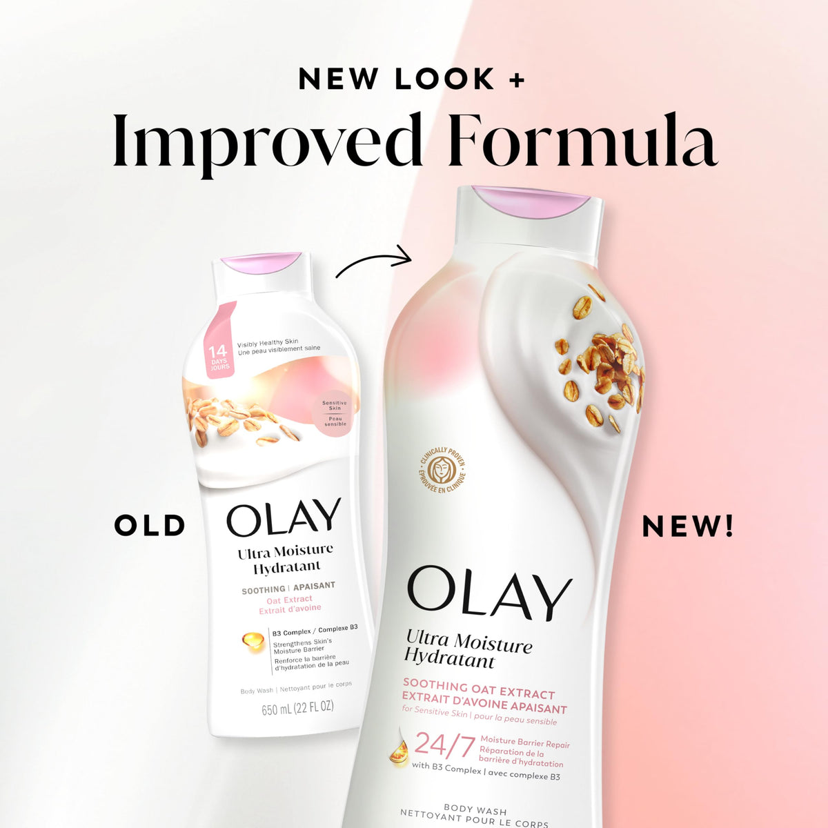 Olay label detailing paraben-free and phthalate-free benefits