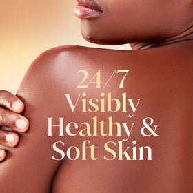 Olay creamy lather texture on hand showing instant hydration feel