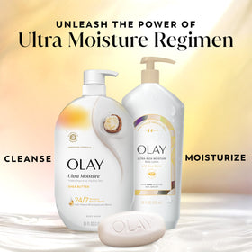 Two Olay bottles side by side demonstrating the pack-of-two convenience